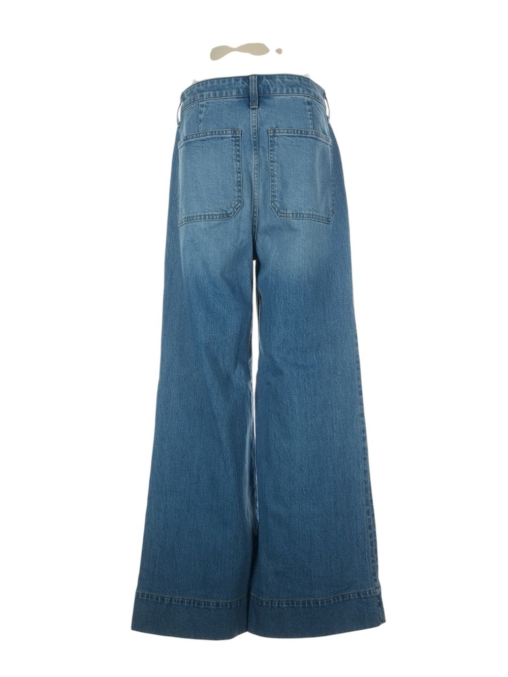 J. Crew High Rise Sailor Denim Trouser in 1996 Semi-Stretch Size 27 Light Wash - Picture 2 of 9